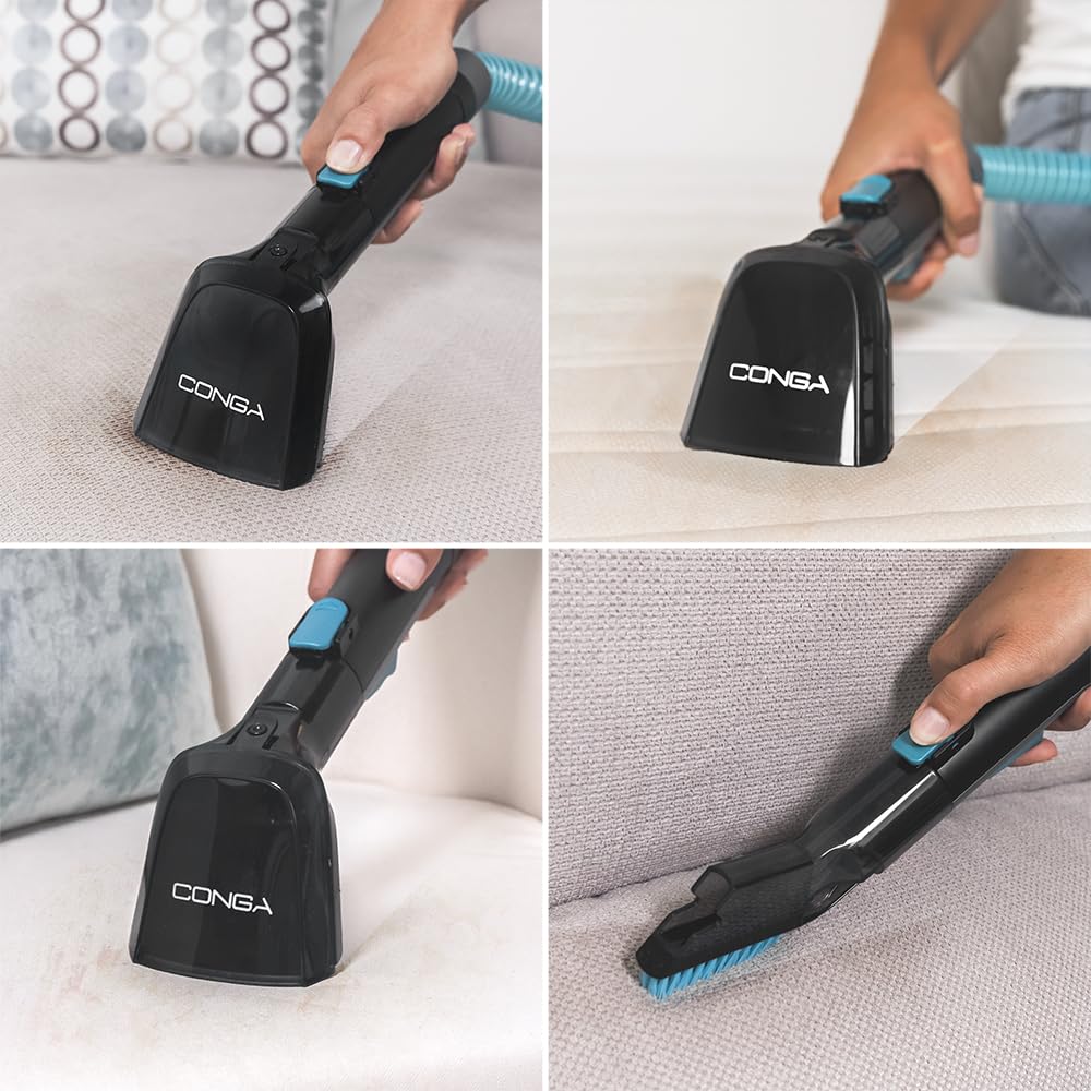 Cecotec Limpiador Aspirador de Tapicerías y Alfombras con Cable Conga 4000 Carpet&Spot Clean XL Advance. 600W, 14kPa, 2 Depósitos: Agua Limpia y Sucia, Pulverizador, Accesorio Ventanas y 3 Boquillas