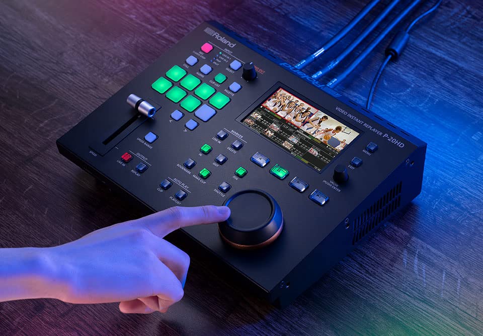 Completo repetidor instantáneo de vídeo Roland P-20HD, Salida 1080i y exportación de Archivos MP4