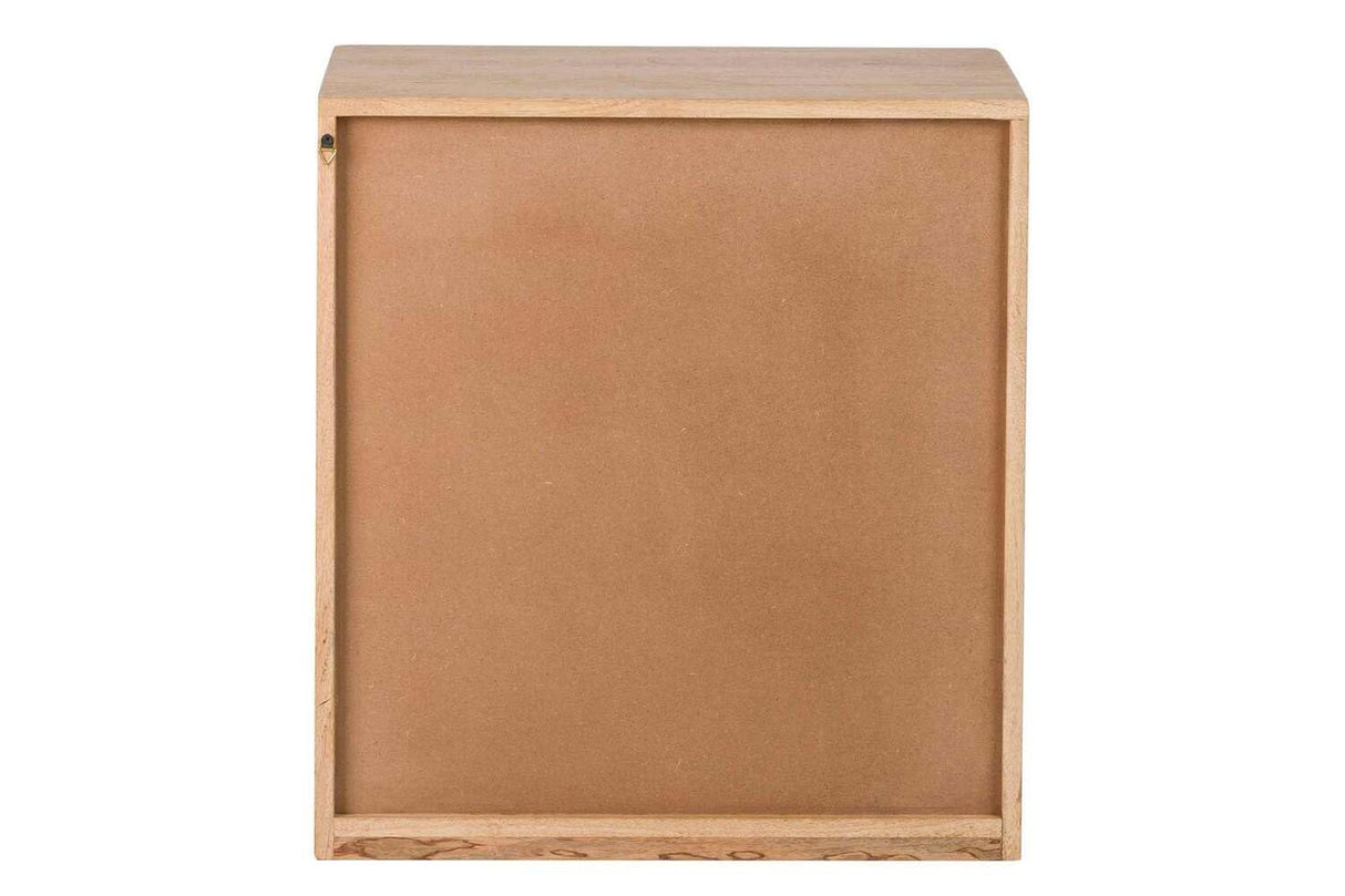 MESITA MADERA MANGO METAL MARRON VELORA 40x40x50CM