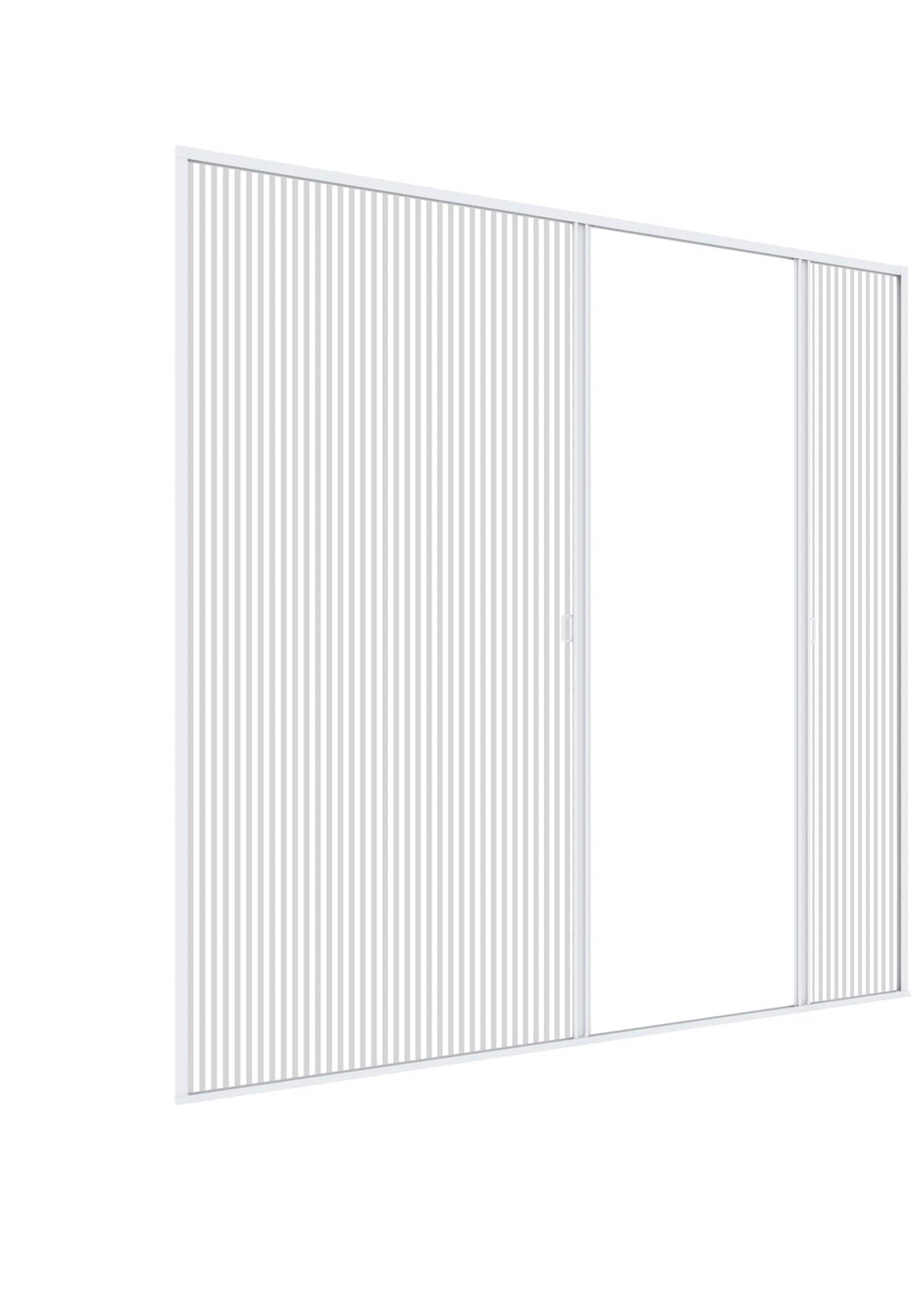 Windhager Plisada Expert, mosquitera Marco de Aluminio para Puertas, acortable Individualmente, 240 x 240 cm, Blanco, 03959