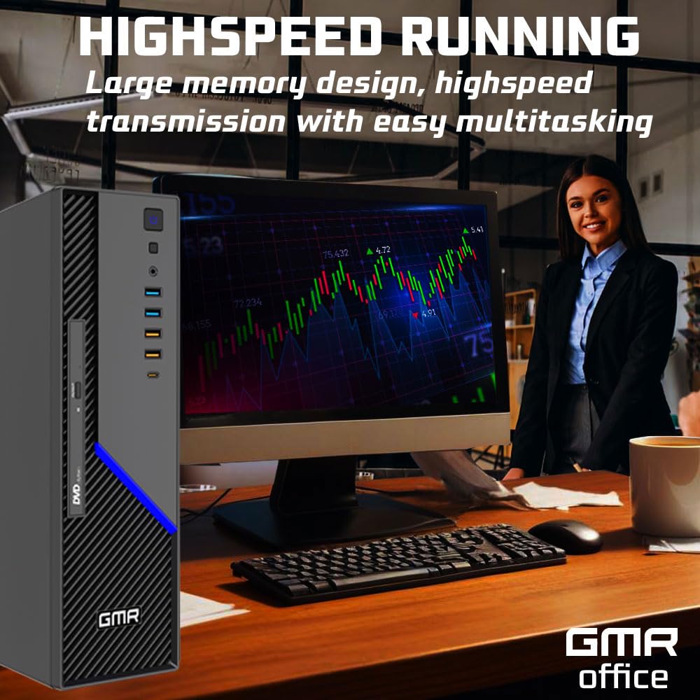 GMR Ultra SFF i5 Office PC - Ordenador de Oficina para Empresas | 3 Años de Garantía | 16 GB de RAM | SSD M.2 de 1000 GB | USB 3 | Windows 11 Pro | WiFi-Bluetooth