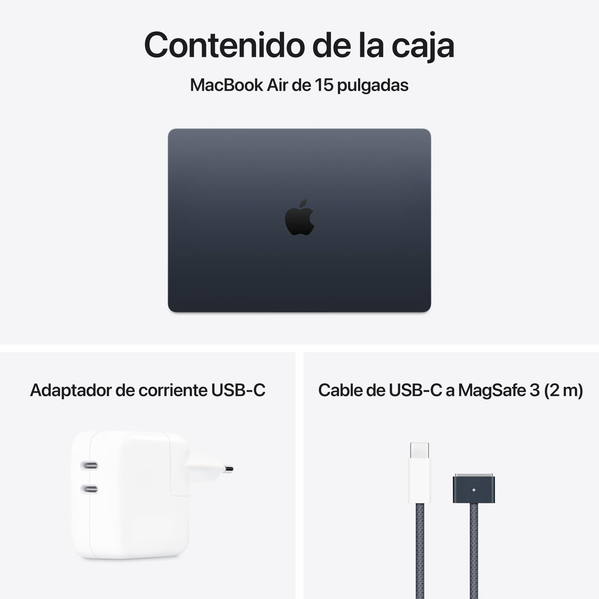 Apple 2025 MacBook Air de 15 Pulgadas con Chip M4: diseñado para Apple Intelligence, Pantalla Liquid Retina de 15,3 Pulgadas, 16 GB de Memoria unificada, 512 GB SSD, Teclado español; Medianoche