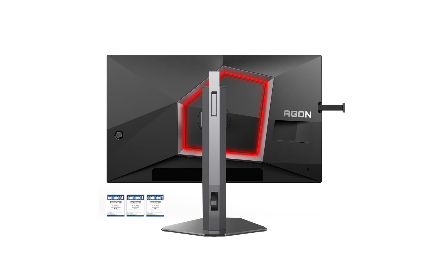 AOC Agon AG246FK6 Monitor 24” FHD, 610Hz, TN Esports, 0.5 ms GtG, HDR400, G-Sync Compat., Altura Ajustable (1920x1080, 2X HDMI 2.1, 1x DP 1.4, USB-Hub) Negro/Gris