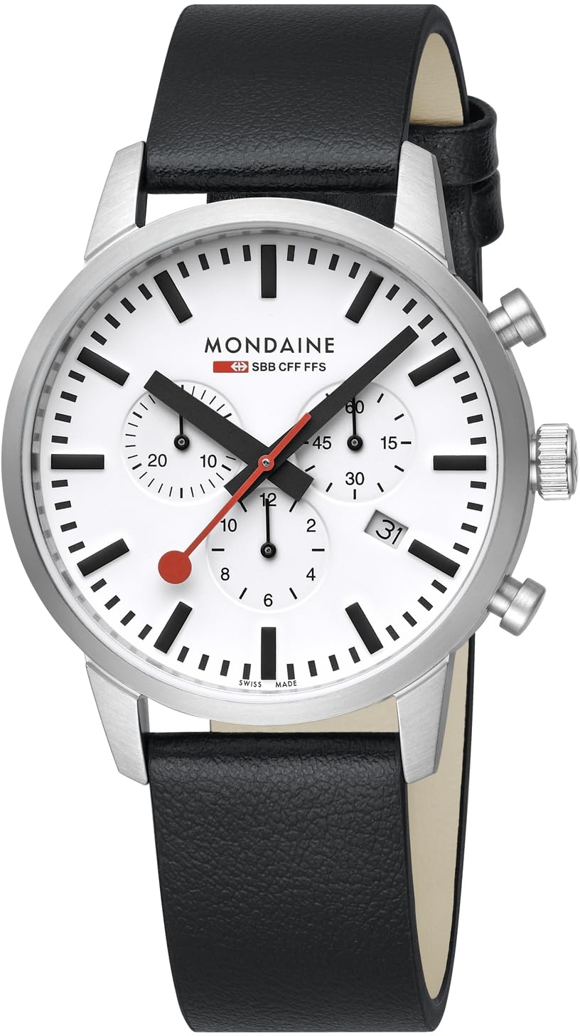 Mondaine Reloj Analógico para Hombres de Cuarzo con Correa en Cuero MSD.41411.LBV