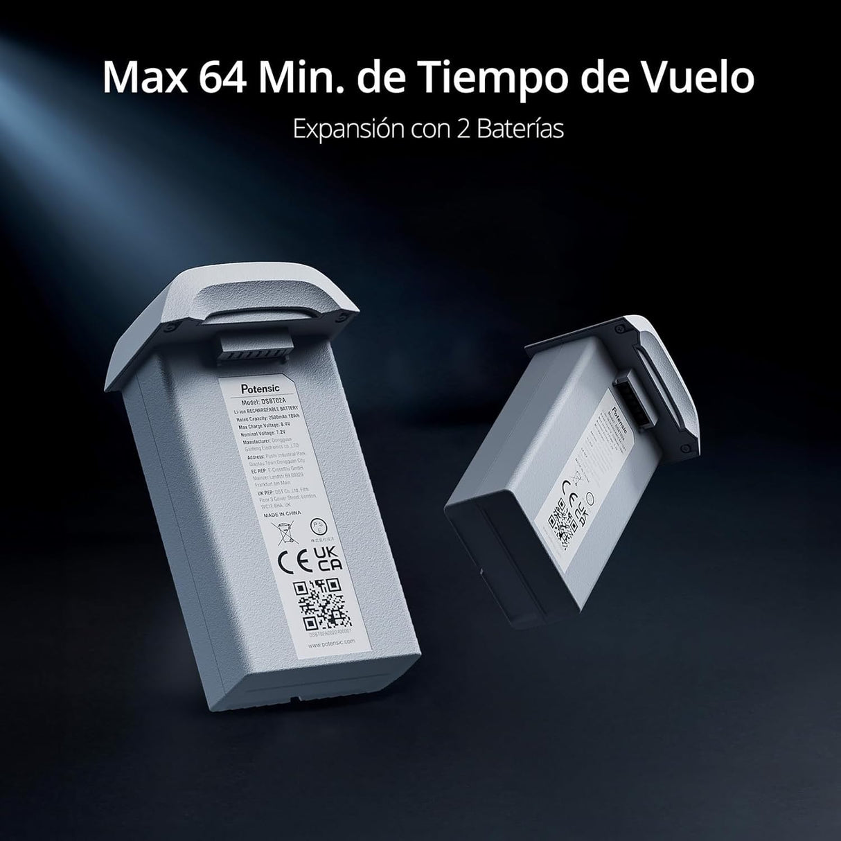 Potensic ATOM GPS Dron con Cรกmara 4K Adultos, Menos de 249g, 6km Transmisiรณn, Estabilizaciรณn en 3 ejes, 2 baterรญas para un tiempo mรกx. de vuelo de 64 min, regreso automรกtico, QuickShots, C0