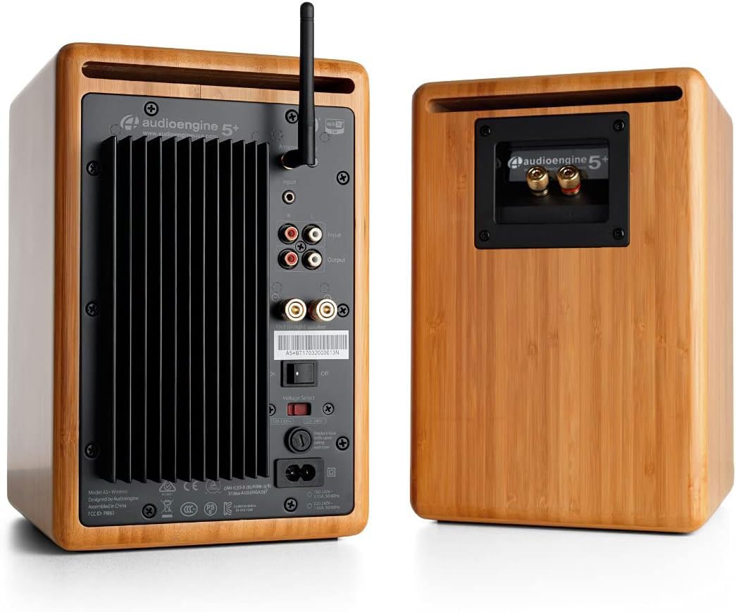 Audioengine Altavoces de estantería Altavoces Bluetooth A5 Plus de 150 W para Cine en casa y Estudios