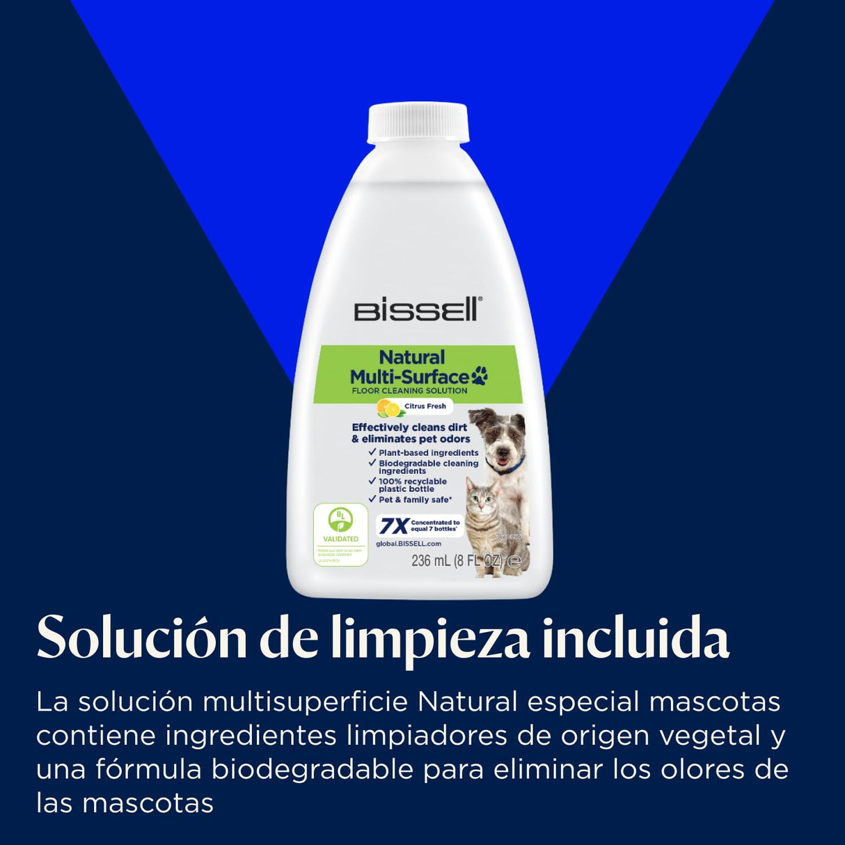 Bissell CrossWave OmniFind, Aspiradora de Mano Sin Cable, Aspirado y Mopa al Mismo Tiempo, con Luces LED FurFinder para Detectar Suciedad y Pelos de Mascotas, 185m² Limpieza Multisuperficie, 4006N