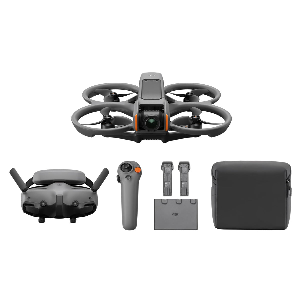 Pack DJI Avata 2 Vuela Más (3 baterías), dron FPV con cámara 4K, Acrobacias con un Toque, Protector de hélices Integrado, dron con cámara con Goggles 3 y RC Motion 3