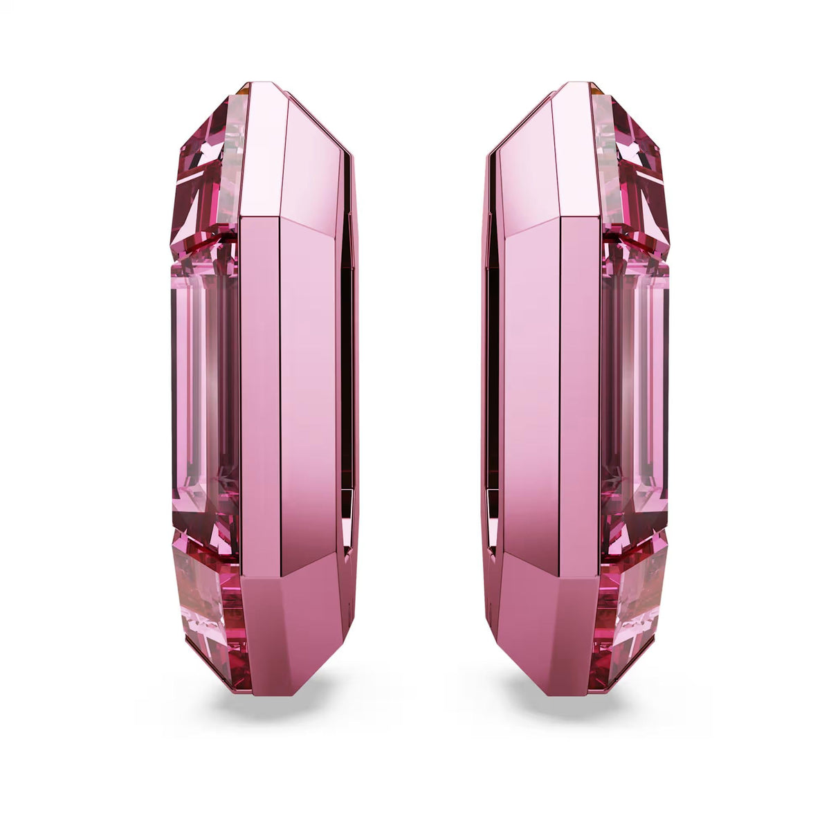 Swarovski Pendientes de aro Lucent, Forma octagonal, Pequeños, Rosas