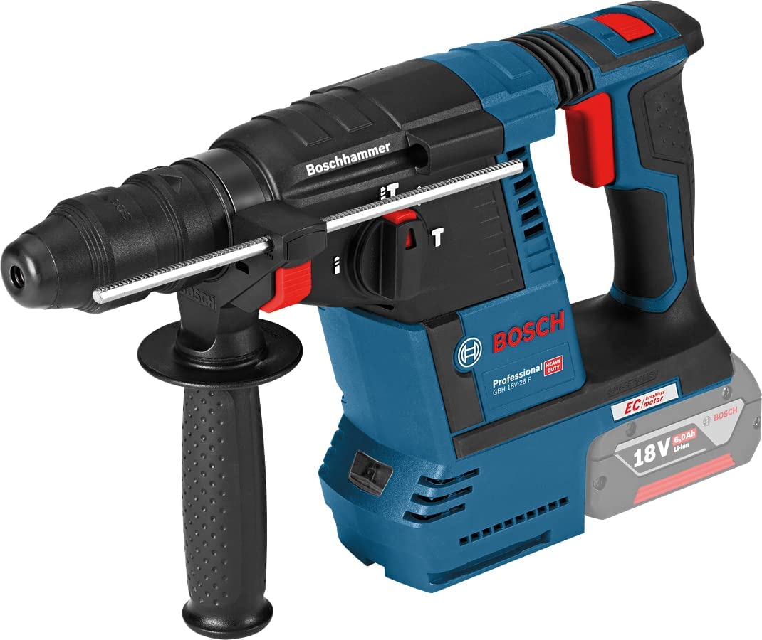 Bosch Professional 18V System GBH 18V-26 F + GLI VariLED - Set martillo perforador a batería + foco de obra (2 baterías x 4.0Ah, en maletín) - Amazon Exclusive