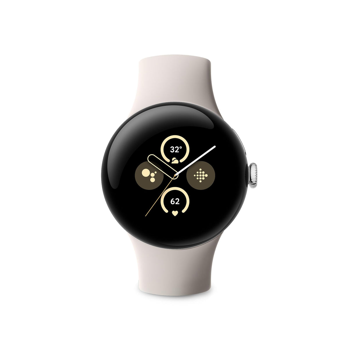 Google Pixel Watch 2 con Fitbit y Google - Control de frecuencia cardiaca, gestión del estrés y seguridad - Smartwatch Android - Caja de aluminio en tono plata - Correa deportiva en porcelana - Wi-Fi