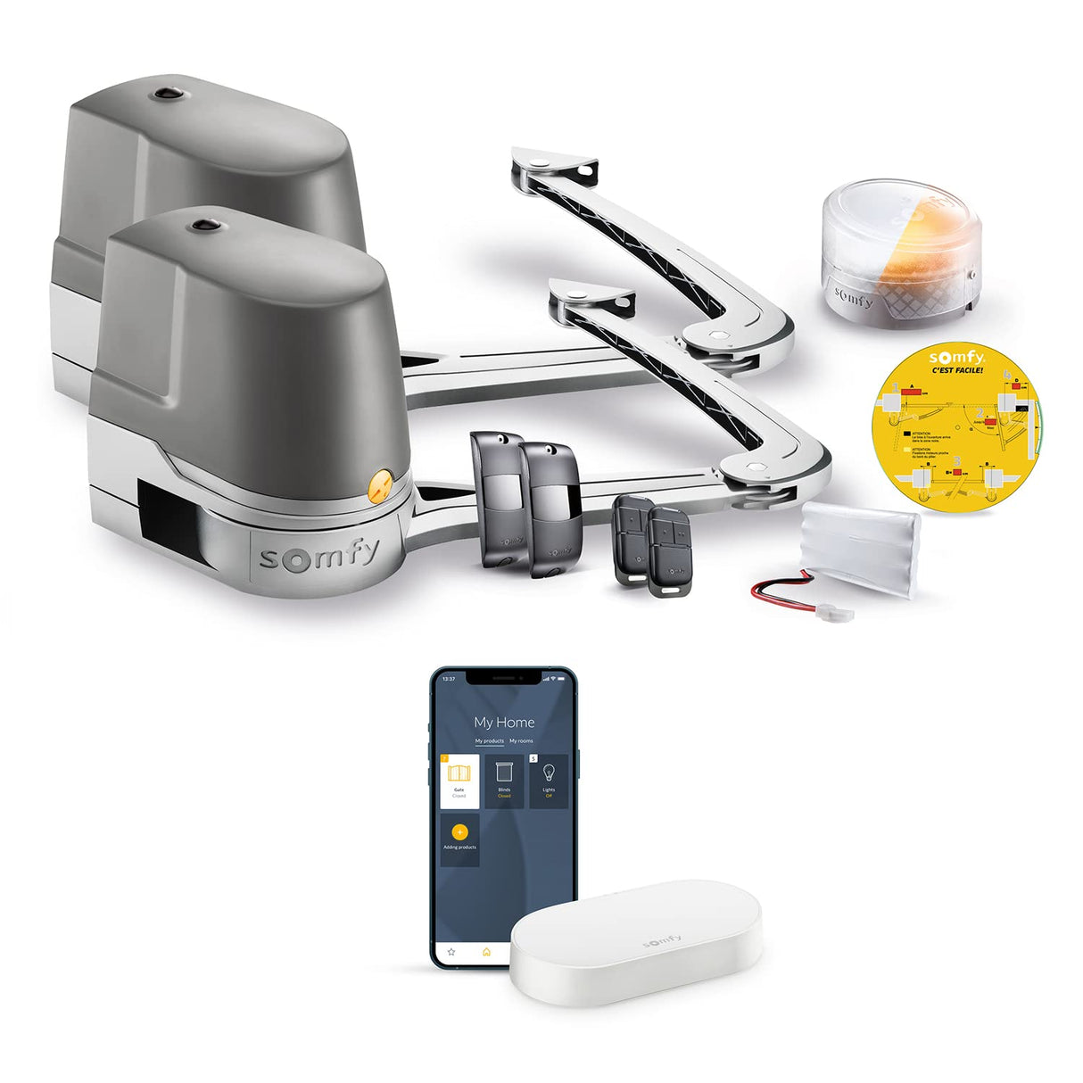 somfy 1245956 Evolvia Star Connect, Gris