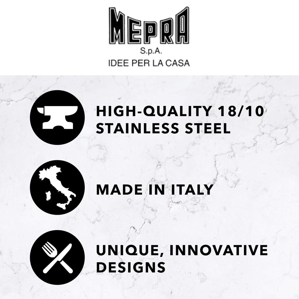 Mepra 105222075 - Cubertería Especial unificada, Color Plateado