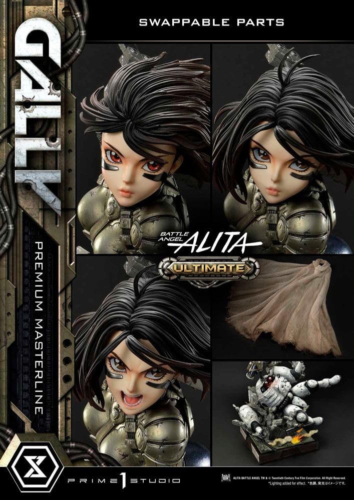 Prime 1 Studio Alita: Battle Angel - Figura Decorativa (64 cm, 1/4 cm), Color Negro
