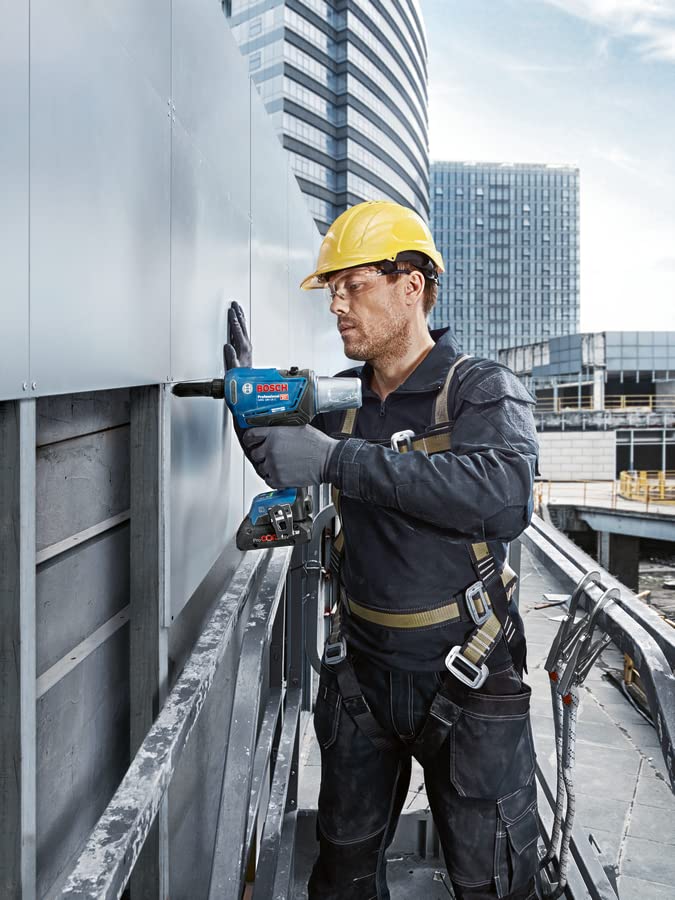 Bosch Professional 18V System GRG 18V-16 C - Remachadora a batería (fuerza 16.000 N, longitud de carrera 25 mm, 2 baterías ProCORE18V x 4.0 Ah, en L-BOXX)