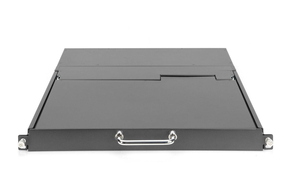 DIGITUS Consola KVM LCD HD de 17", VGA de 1 Puerto, Teclado alemán