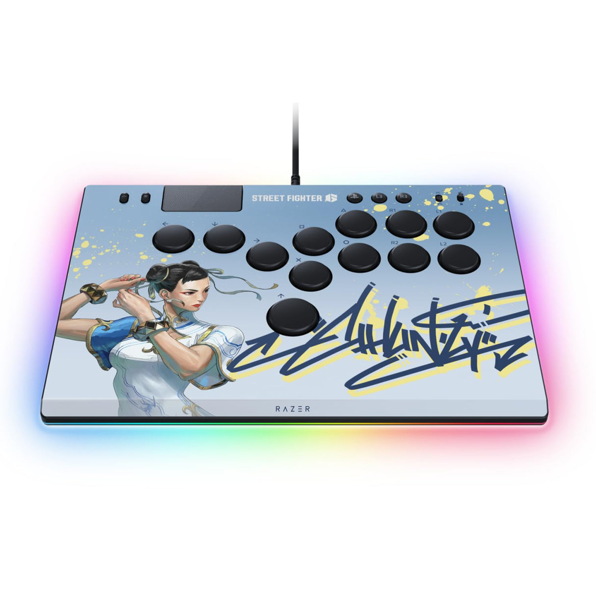 Razer Kitsune - Mando Arcade óptico multibotón para PS5 y PC (Disposición precisa de los botones de movimiento cuádruple, Switches ópticos de perfil bajo lineales Razer) Chun-Li Ed.
