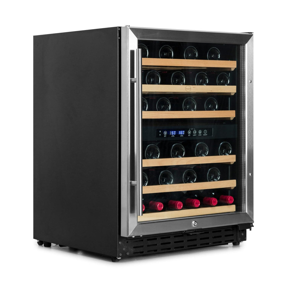 Vinobox 132 Glass Stainless Steel Wine Cellar 50 Bottles