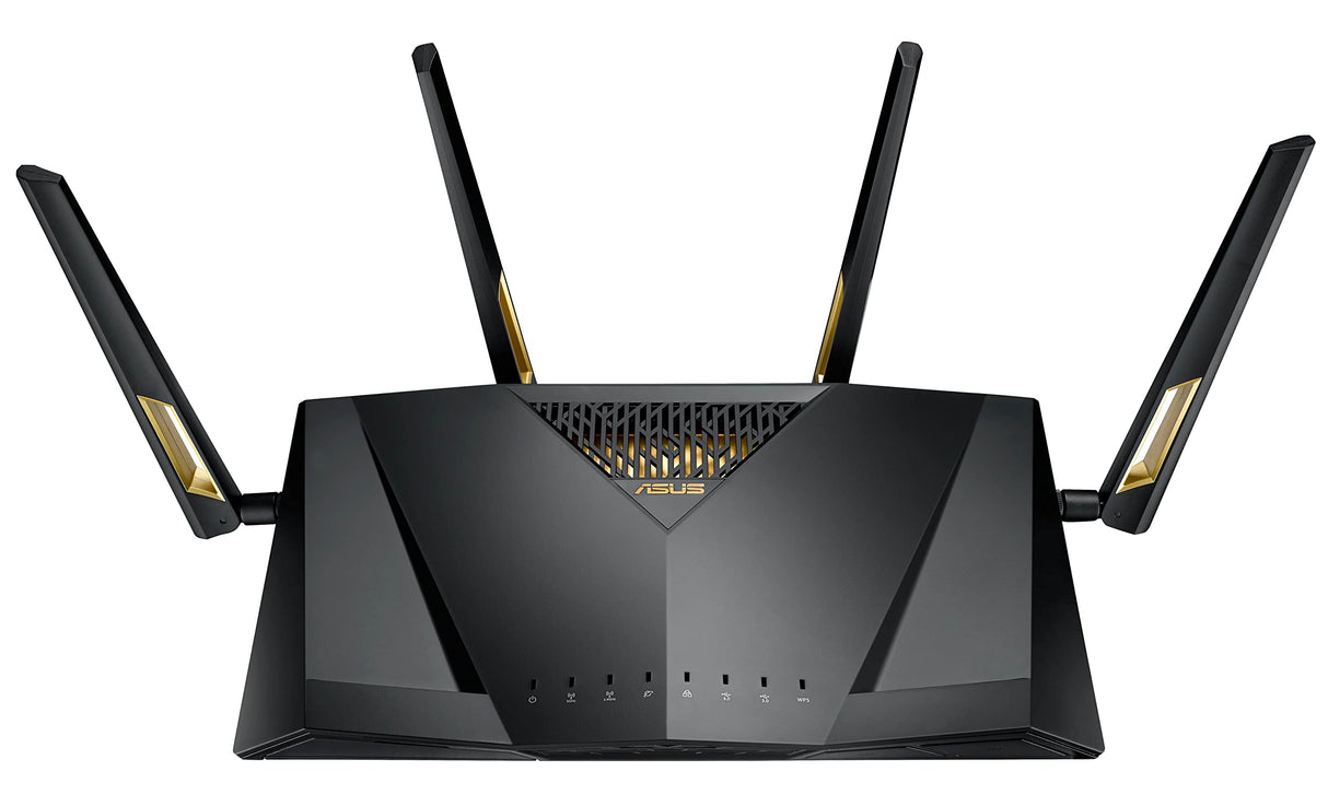 ASUS Router WLAN Pro para videojuegos RT-AX88U (estándar WiFi 6 AX6000, MU-MIMO, OFDMA, protección AI, motor de juegos, QoS adaptable, 8 veces Gigabit, USB 3.1)