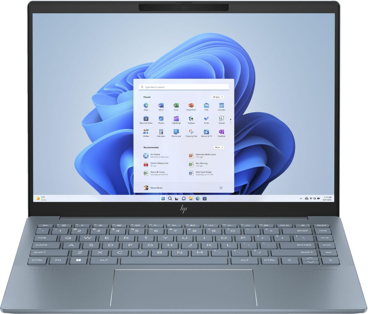 Pavilion Plus 14-ew1055ng (blaugrau, Windows 11 Pro 64-Bit, 35.6 cm (14 Zoll) & 120 Hz Display, 512 GB SSD)