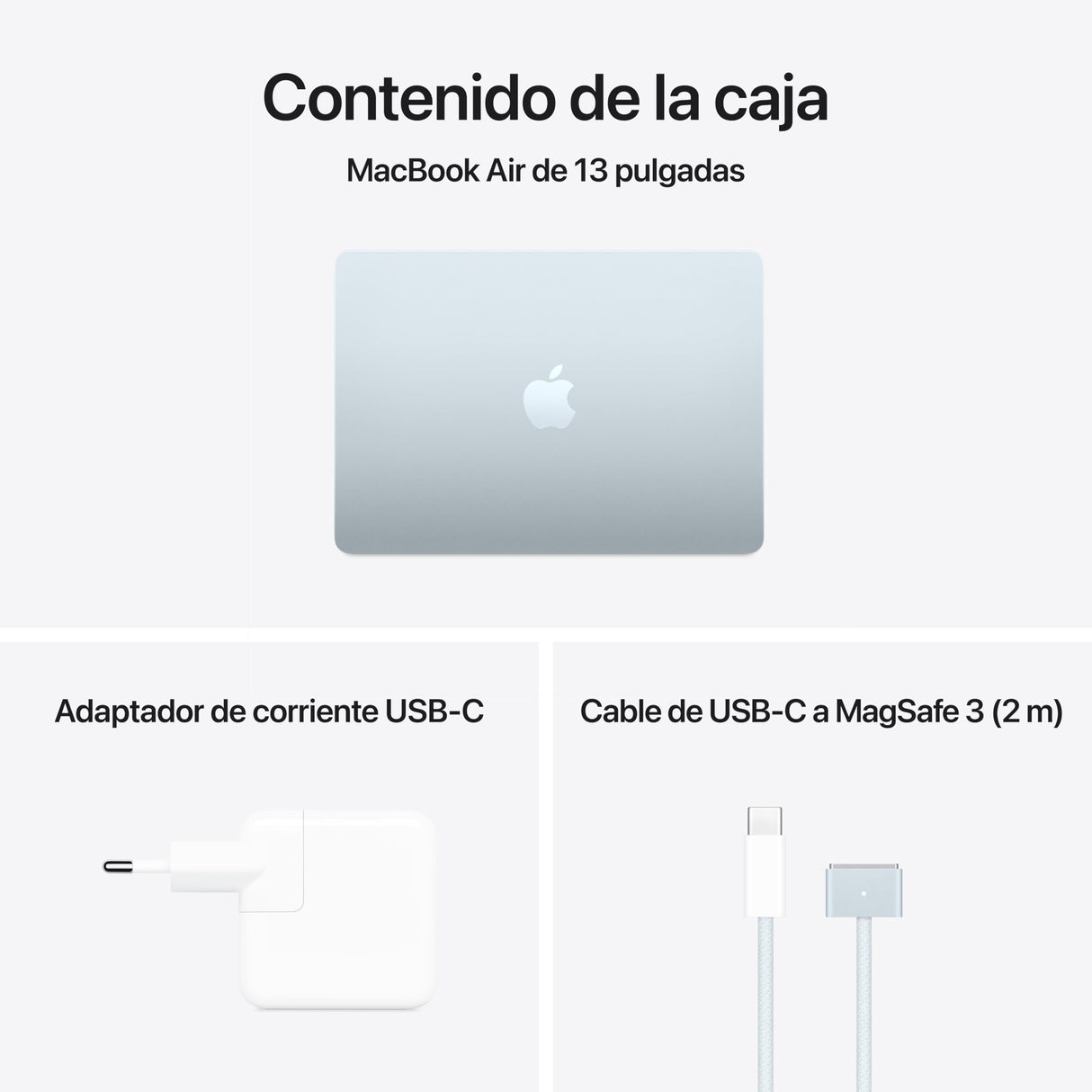 Apple 2025 MacBook Air de 13 Pulgadas con Chip M4: diseñado para Apple Intelligence, Pantalla Liquid Retina de 13,6 Pulgadas, 16 GB de Memoria unificada, 256 GB SSD, Teclado español; Azul Cielo