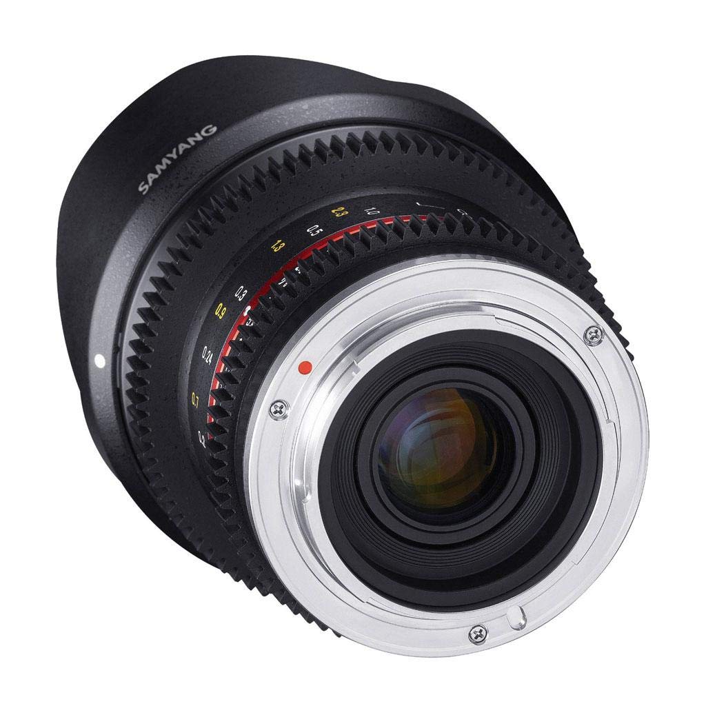 Samyang F1420509101 - Objetivo para vídeo VCSC-Mirrorless para Micro Cuatro Tercios (Distancia Focal Fija 12mm, Apertura T2.2-22 Cine NCS CS, diámetro Filtro: 67mm), Negro