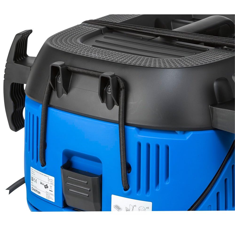 Nilfisk 107412103 - Extractor de polvo, 4500 l/min, 30 l, 1400 W, 230 V, color negro y azul