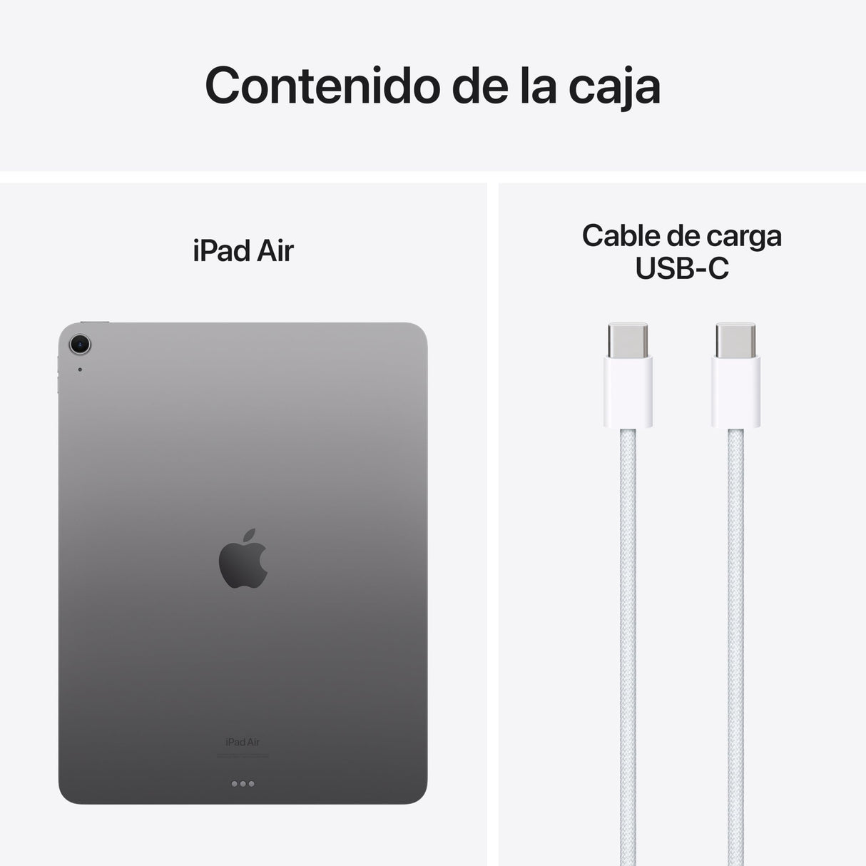 Apple iPad Air de 13 Pulgadas (M2): Pantalla Liquid Retina, 128 GB, cámara Frontal de 12 Mpx en Horizontal y cámara Trasera de 12 Mpx, Wi-Fi 6E, Touch ID, autonomía de Sol a Sol - Gris Espacial