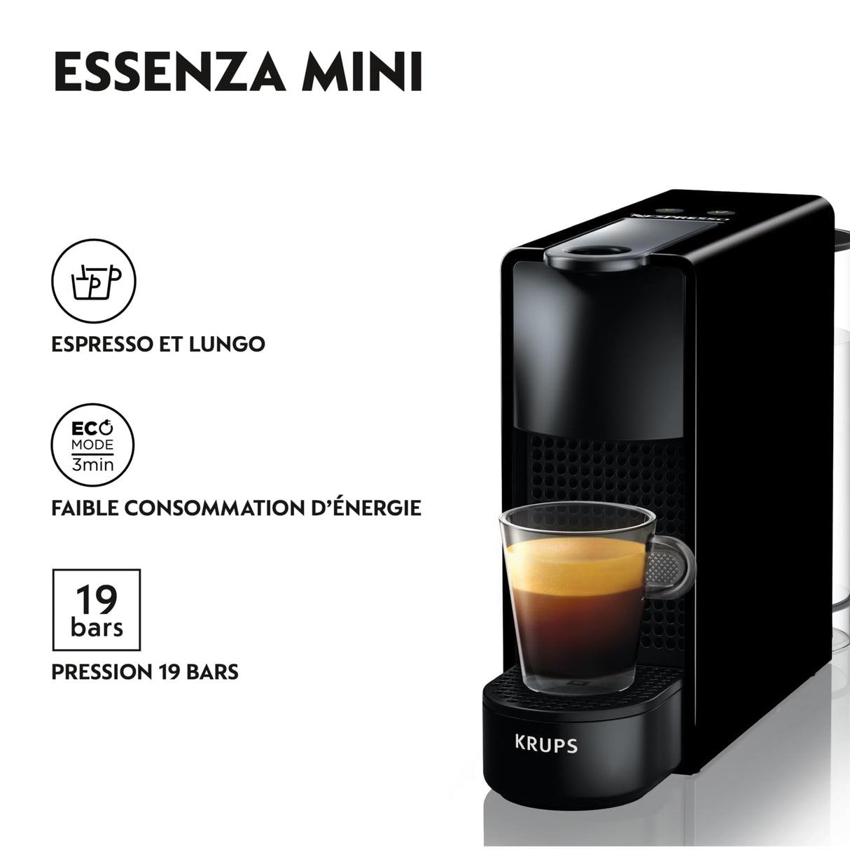 Nespresso Krups Essenza Mini XN110810 - Piano negro