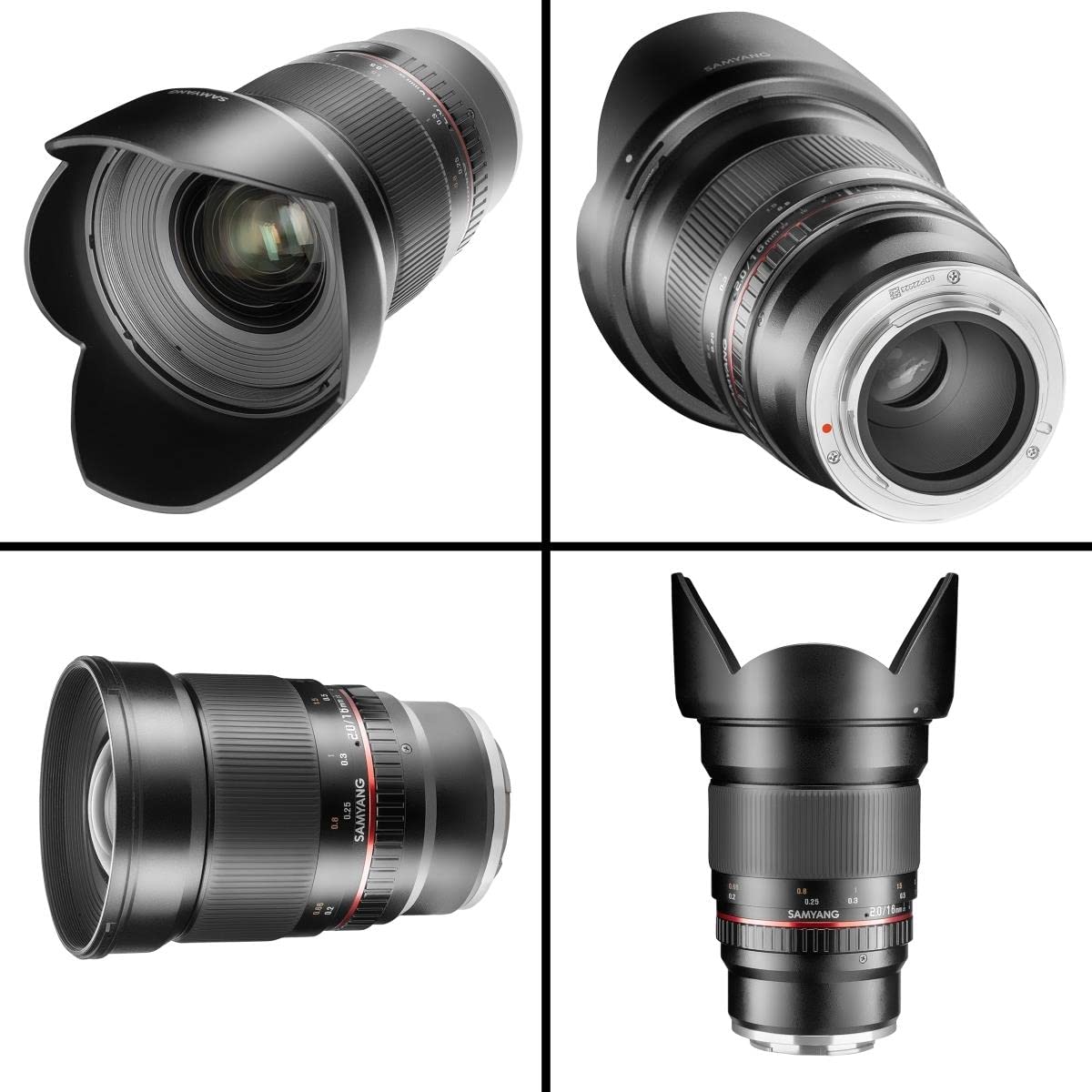 Samyang F1120710101 - Objetivo fotográfico DSLR para Fuji X (Distancia Focal Fija 16mm, Apertura f/2-22 ED AS UMC CS, diámetro Filtro: 77mm), Negro