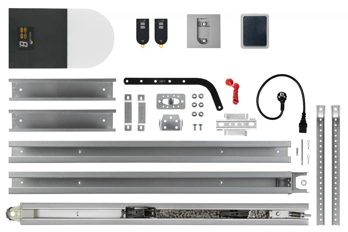 Schellenberg 60923 Motor Puerta Garaje basculante, 600 N, MAX, 868 MHz, 2X mandos a Distancia, Antracita, Smart Drive L/Superficie 10 m²