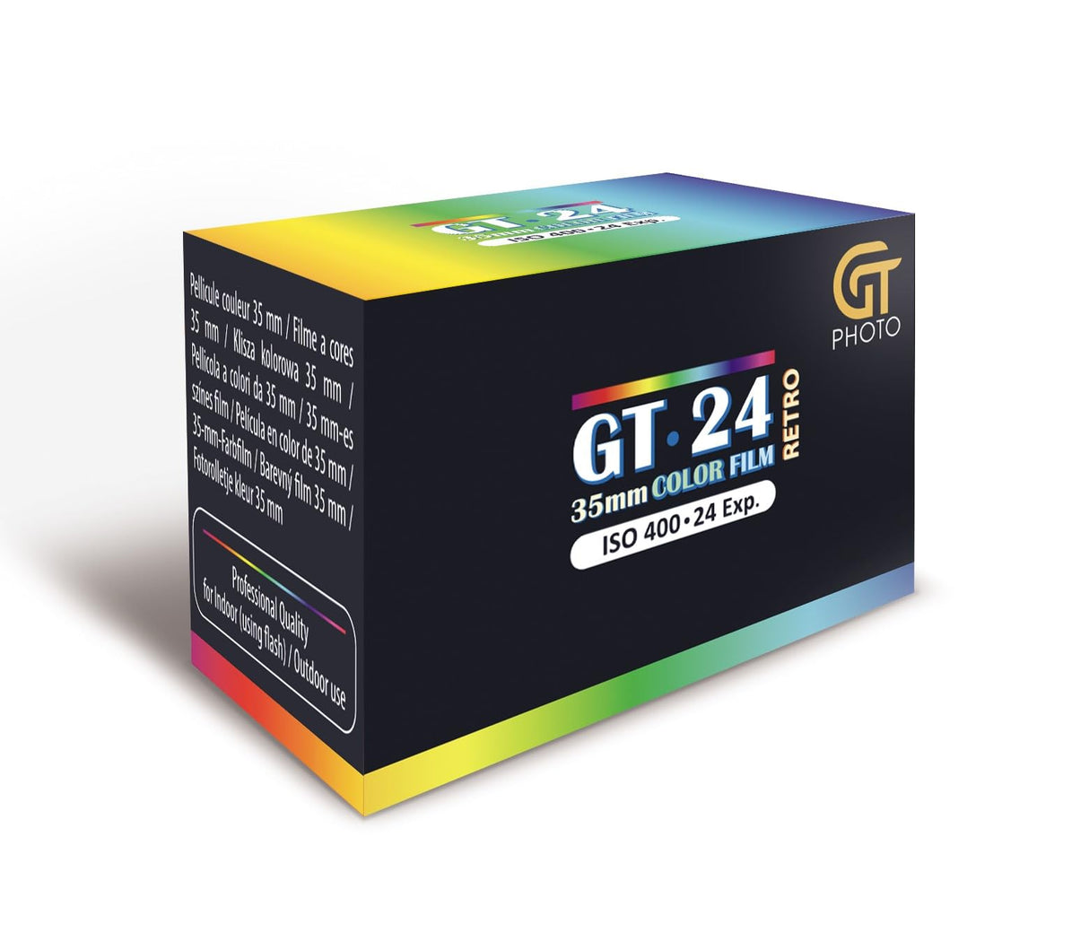 GT PHOTO Película de Color GT24FILM de 35 mm – Lote de 5 películas de 24 Poses – Ideal para fotografía, Desarrollo e impresión de Calidad