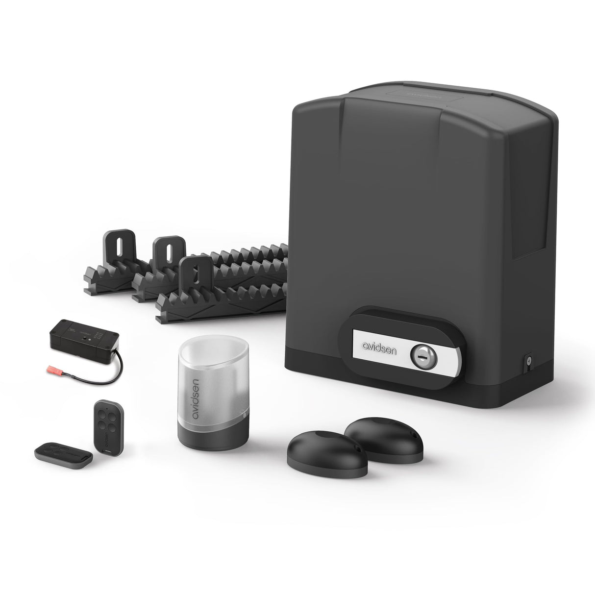 Avidsen 114461 Motorización conectada para Puerta corredera, de 3 a 8 m, hasta 500 kg-Orea Connect, Negro