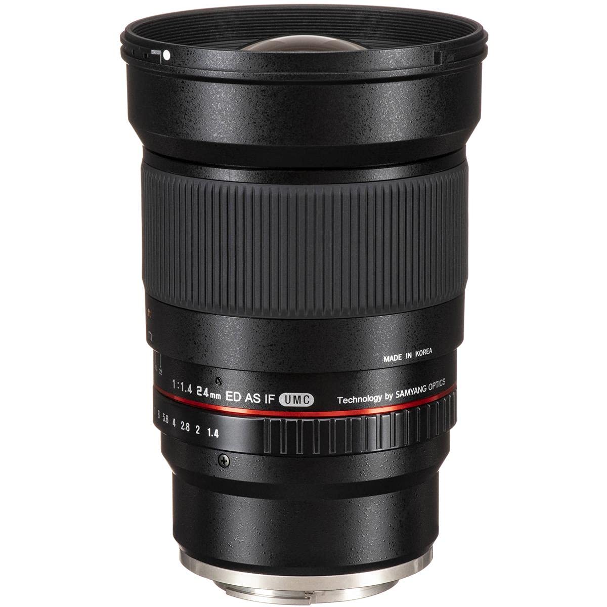 Rokinon Lente Gran Angular F1.4 ED AS IF UMC de 24 mm para cámaras Sony E-Mount (NEX) (RK24M-E)