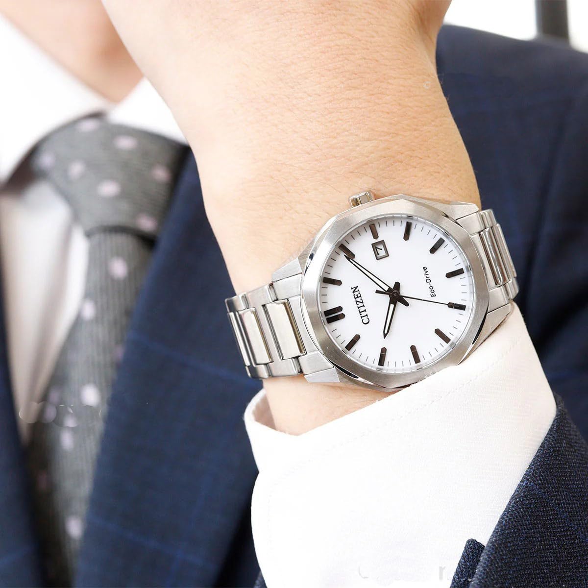 Citizen Reloj Analógico para Hombres de Eco-Drive con Correa en Acero Inoxidable BM7620-83A