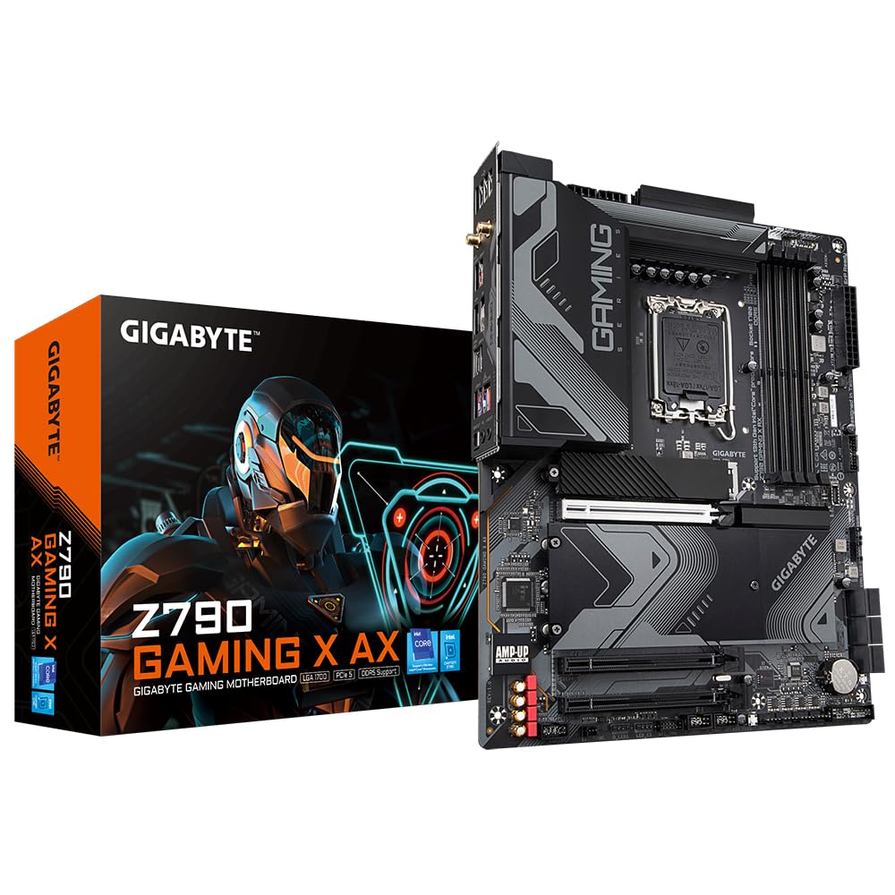 GIGABYTE Z790 Gaming X AX Placa Base - Compatible con procesadores Intel Core 14th CPUs, 16+1+2 Phases Digital VRM, up to 7600MHz DDR5 (OC), 4xPCIe 4.0 M.2, Wi-Fi 6E, 2.5GbE LAN, USB 3.2 Gen 2x2