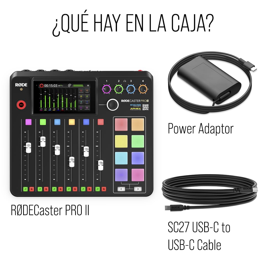 RØDE RØDECaster Pro II RØDECaster Pro II de RØDE, solución de producción todo en uno para podcasts, transmisiones, producción musical y creación de contenido