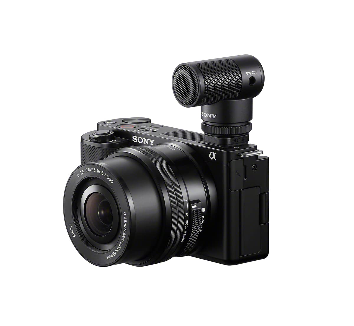 Sony ECM-G1 Micrófono direccional (sin Cable, ni batería), Negro