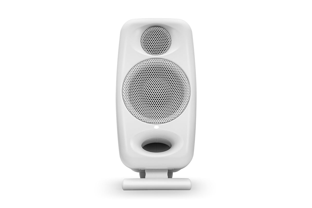 IK Multimedia iLoud Micro Monitor Pro Blanco (par) 50 W portátil y potente monitor de estudio de referencia, amplificador de alta eficiencia clase D, controladores hechos a medida para mezclar música
