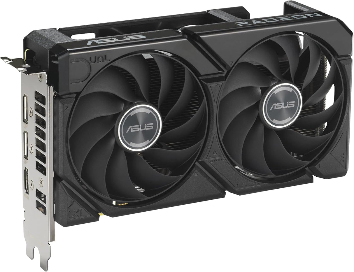 ASUS Dual Radeon RX 9060 XT - Tarjeta gráfica (PCIe 5.0, 16 GB GDDR6, HDMI 2.1b, DisplayPort 2.1a, 2,5 Ranuras, diseño de Ventilador Axial-Tech, tecnología 0dB)