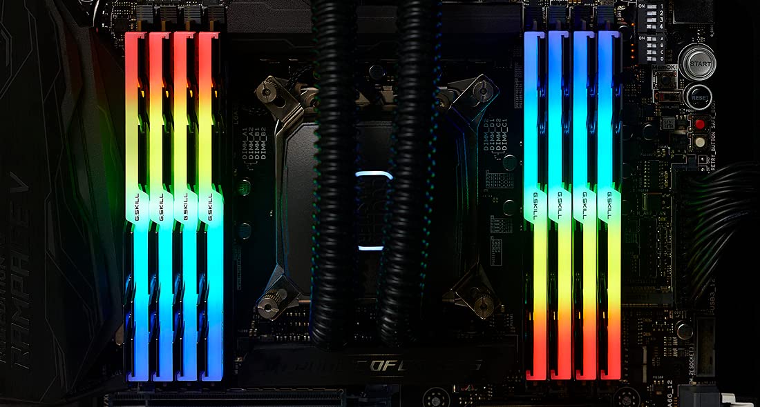 G.SKILL Trident Z RGB Series RAM - 256 GB (Kit de 8 x 32 GB) - DDR4 3200 UDIMM CL14
