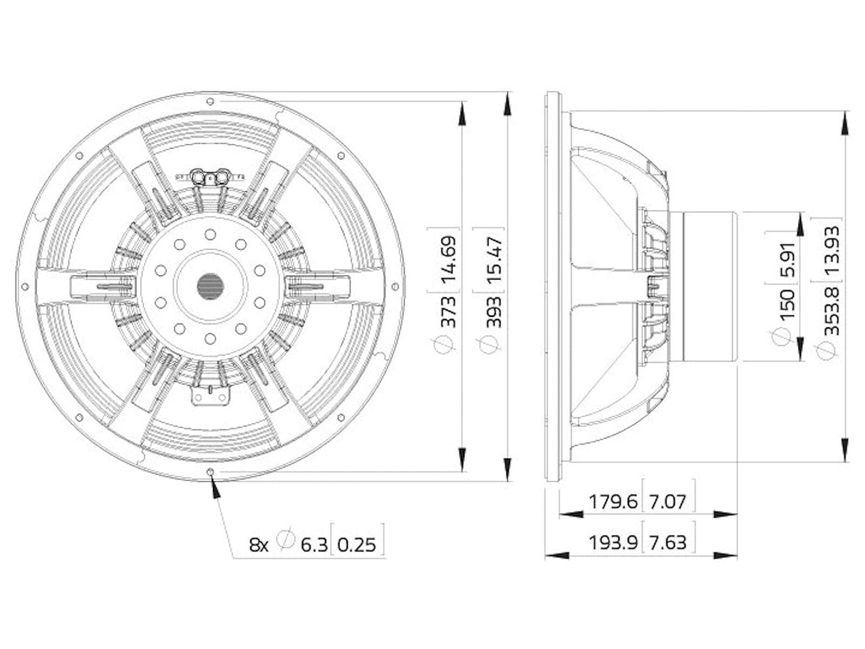 LAVOCE WAN154.00 - Subwoofer Neodymium Magnet Aluminium Basket Driver