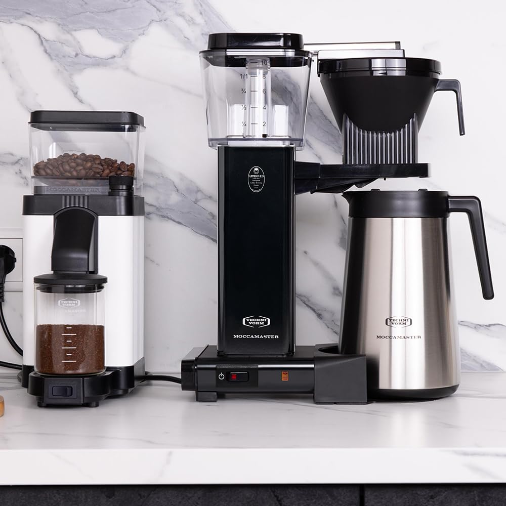 Moccamaster KBGT, Cafetera Filtro, Negro, Cafetera, Thermos, 1.25 Litros