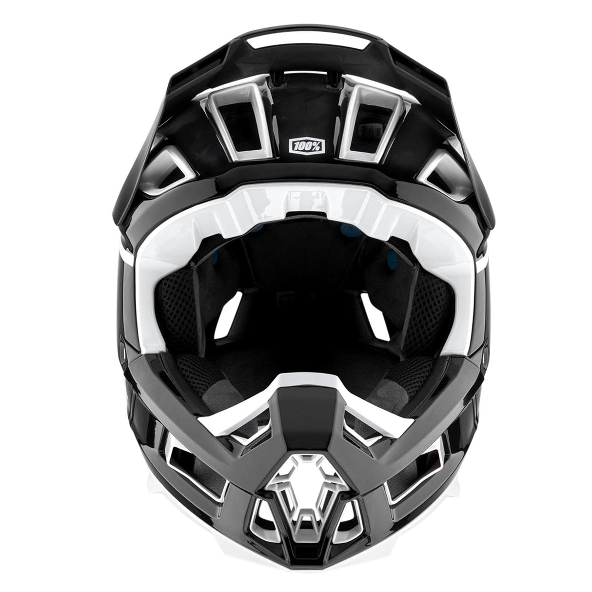 100% Casco Integral Aircraft 2 Unisex, Adulto, Schwarz Weiß, XL