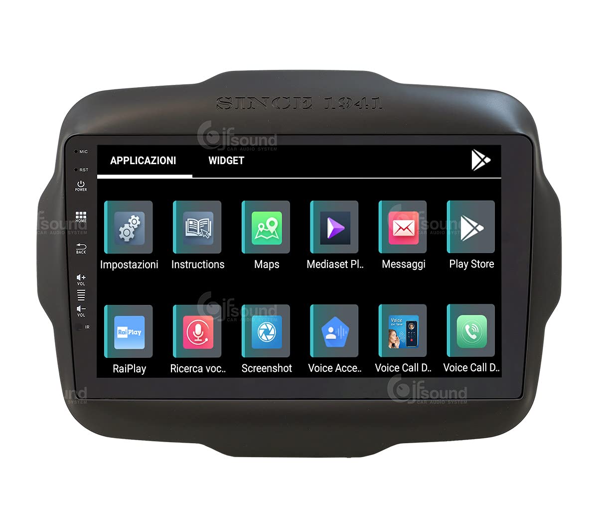 Autorradio de Ajuste Personalizado Compatible con Jeep Renegade Android GPS Bluetooth WiFi Dab USB Pantalla táctil Full HD 9