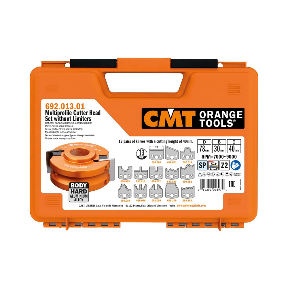 CMT ORANGE TOOLS 692.013.04 - ESTUCHE DE PERFILES SIN CONTRACUCH. D=120X40 F=50
