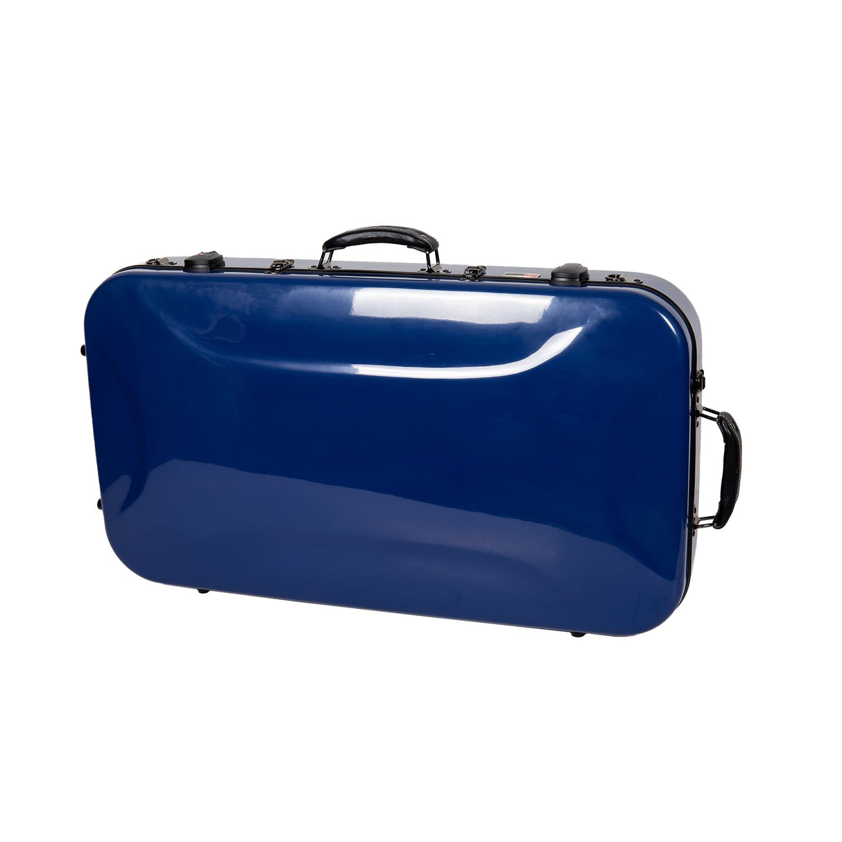 Crossrock, Funda de fibra de vidrio de 0 cuerdas, se adapta a correas de mandolinas estilo A/F, compartimentos interiores, acolchado fijo y extraíble, incluye cerradura TSA, azul menta, (CRF2020DMMB),