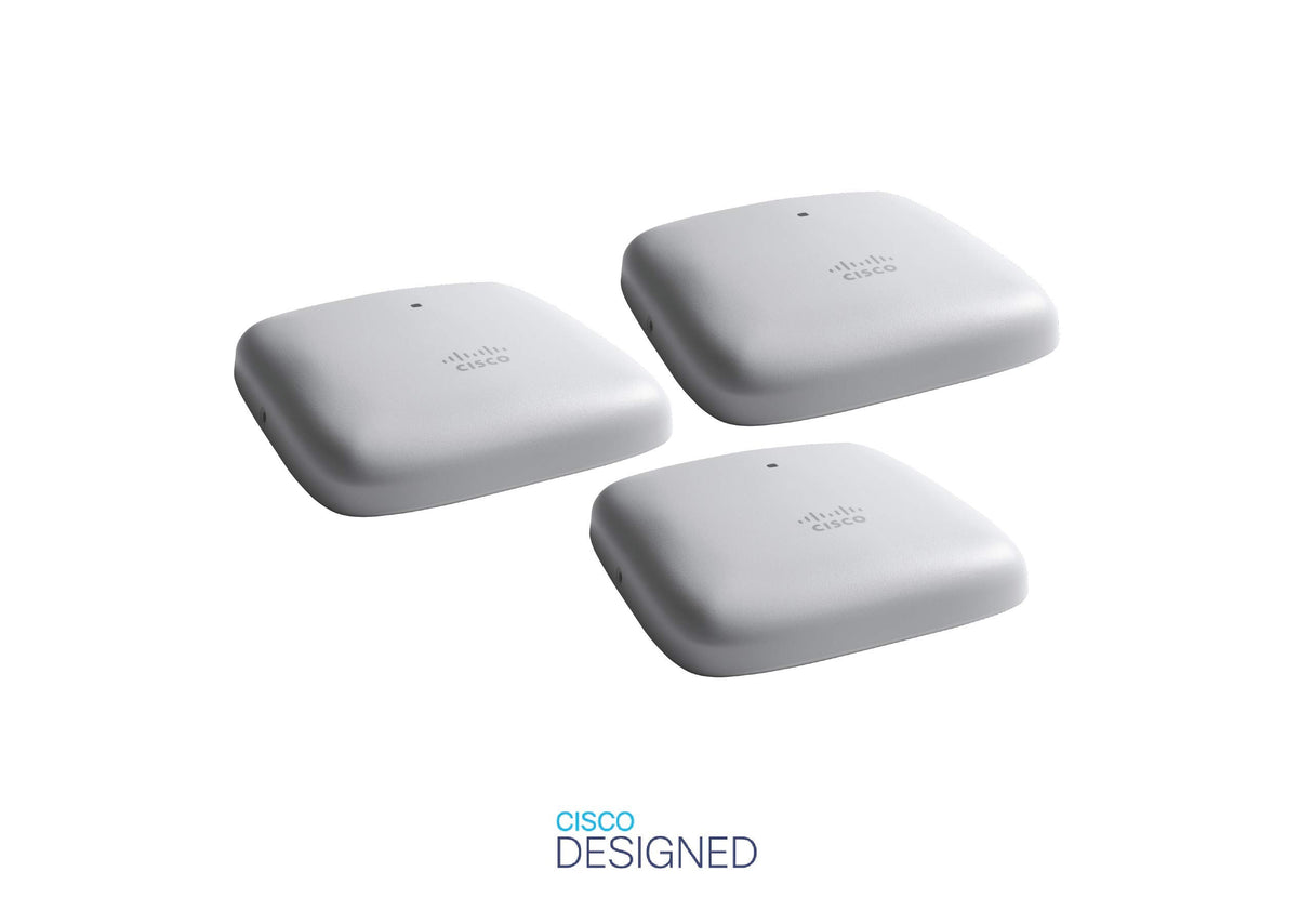 Cisco Punto de acceso Cisco Business 240AC 802.11ac 4x4 (Wave 2), 2 puertos GbE; montaje en techo, paquete de 3 unidades, protección limitada de por vida (3-CBW240AC-E)