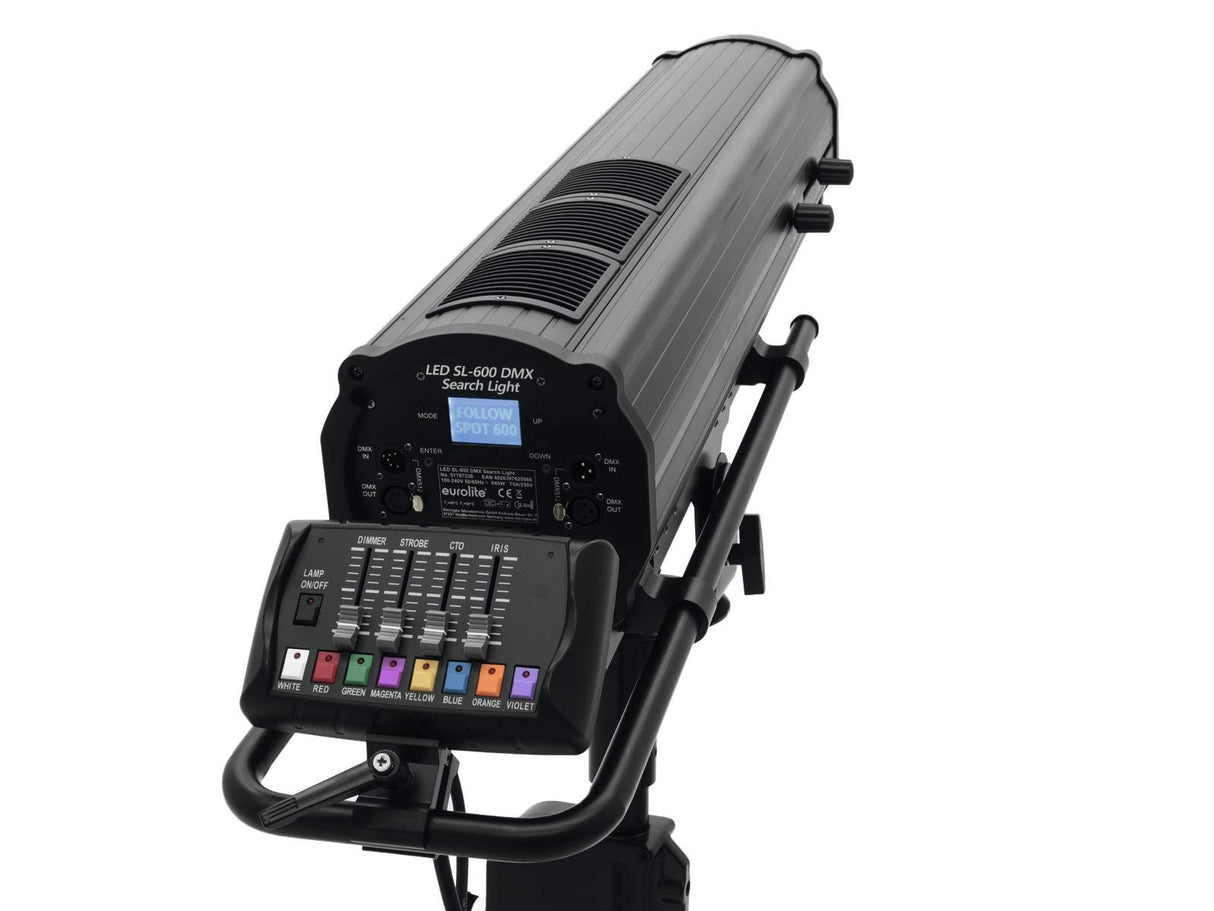 EUROLITE 9639397625066-Luz LED SL-600 DMX Search Light, Negro