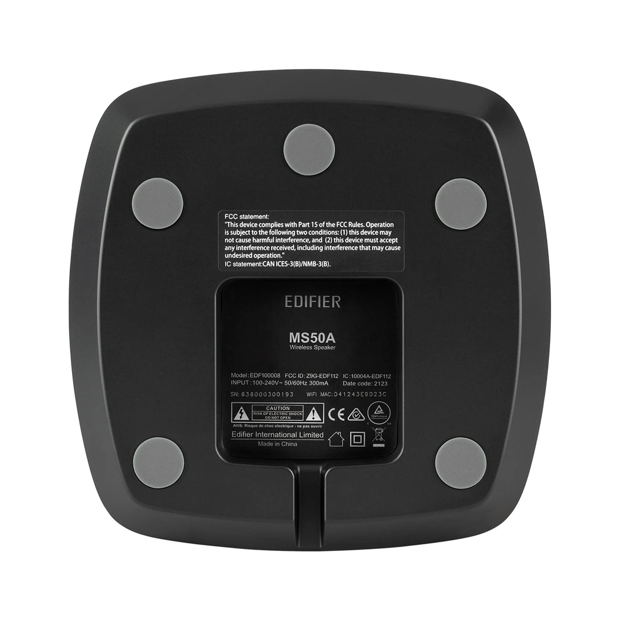 Edifier MS50A - Altavoz Samrt WiFi Multiroom con Bluetooth y función estéreo inalámbrica, Funciona con Amazon Alexa, Apple AirPlay 2, Spotify, etc., Color marrón